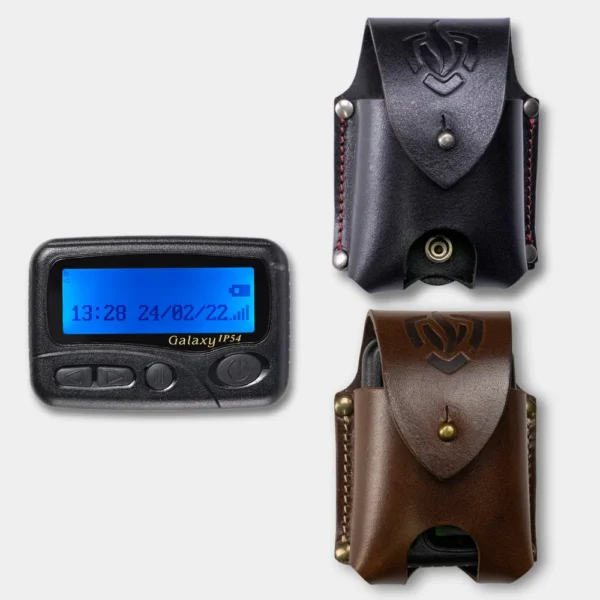 Galaxy IP54 pager houder, tuigleer, model A - Afbeelding 3