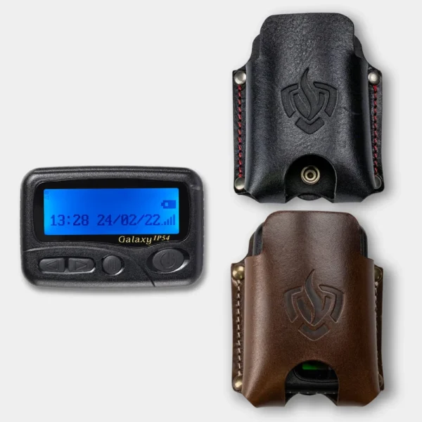 Galaxy IP54 pager houder, tuigleer, model B - Afbeelding 3